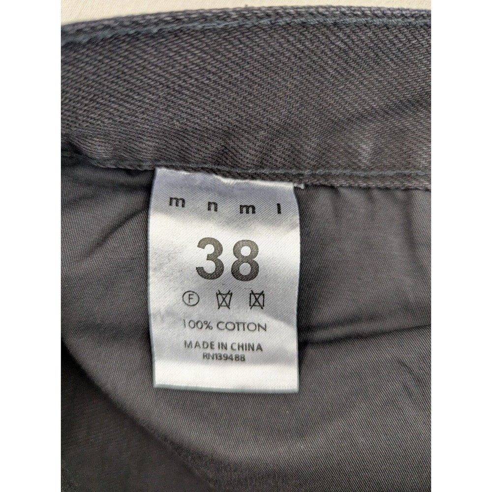 MNML Jeans Mens Sz 38 Raw Hem Cowboy Classiccore D212 Button Fly Charcoal - Picture 6 of 15